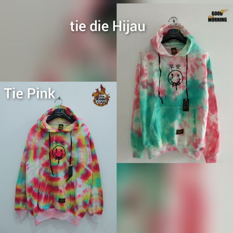 Hoodie Tie dye Good Morning original