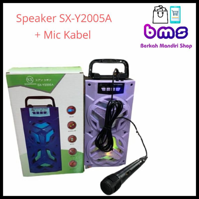 Speaker Bluetooth SX-Y2005 A // Speaker Dengan Mic Kabel