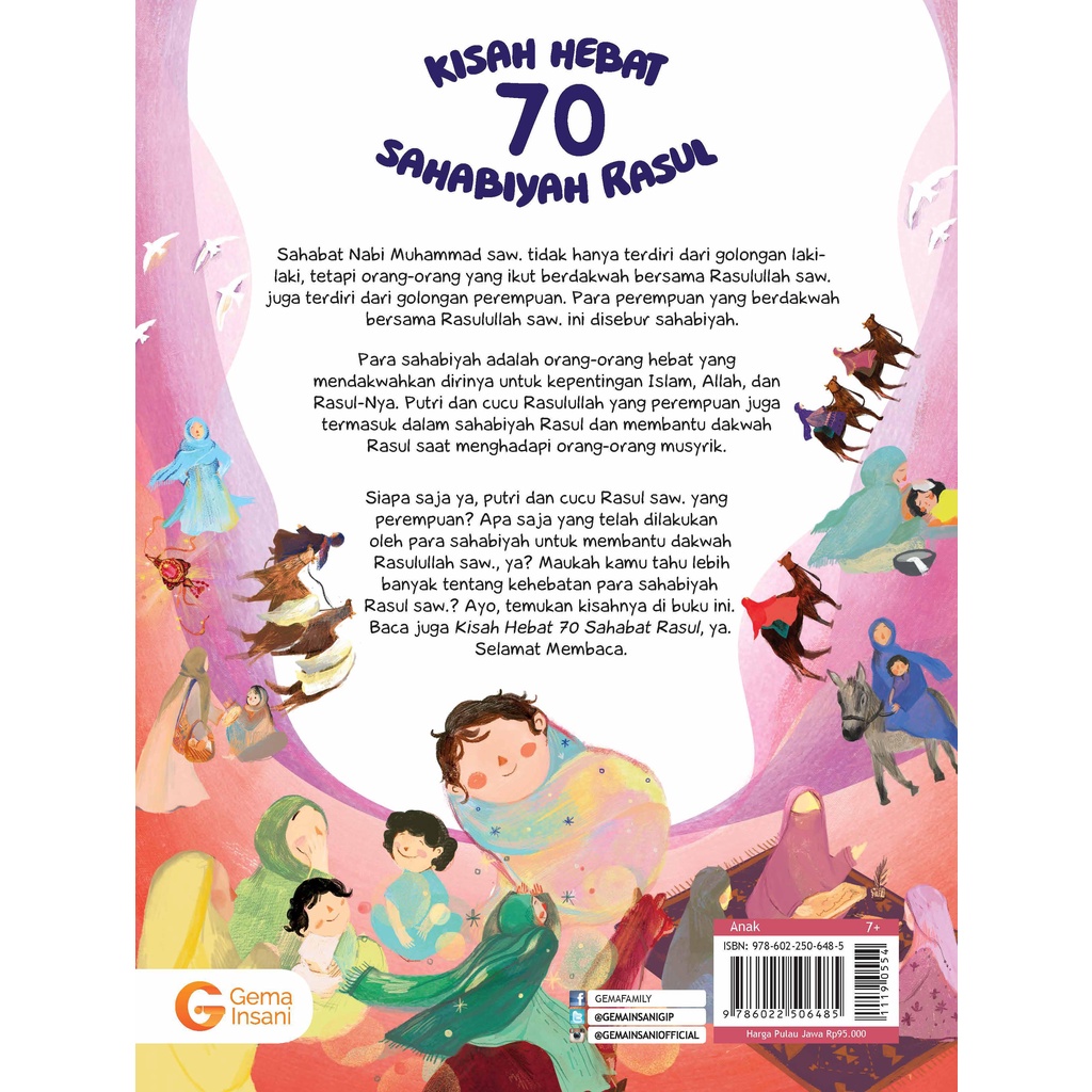 Buku Kisah Hebat 70 Sahabiyah Rasul - Gema Insani 100% Original