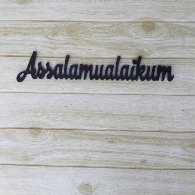 Assalamualaikum Hiasan Tu Pajangan Dinding Tulisan Huruf Kayu Timbul Indonesia