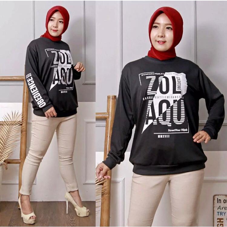 Atasan Wanita Lengan Panjang Zolaqu Muslimah //Termurah // Terlaris // Kaos Wanita // TRENDY//TERBARU 2022