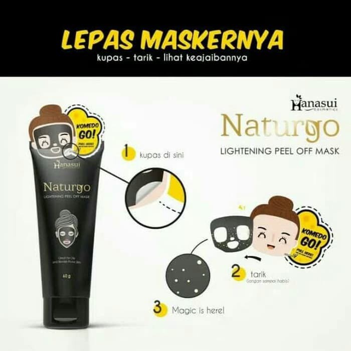 HANASUI NATURGO MASKER TUBE 60GR BPOM - MASKER NATURGO HANASUI TUBE