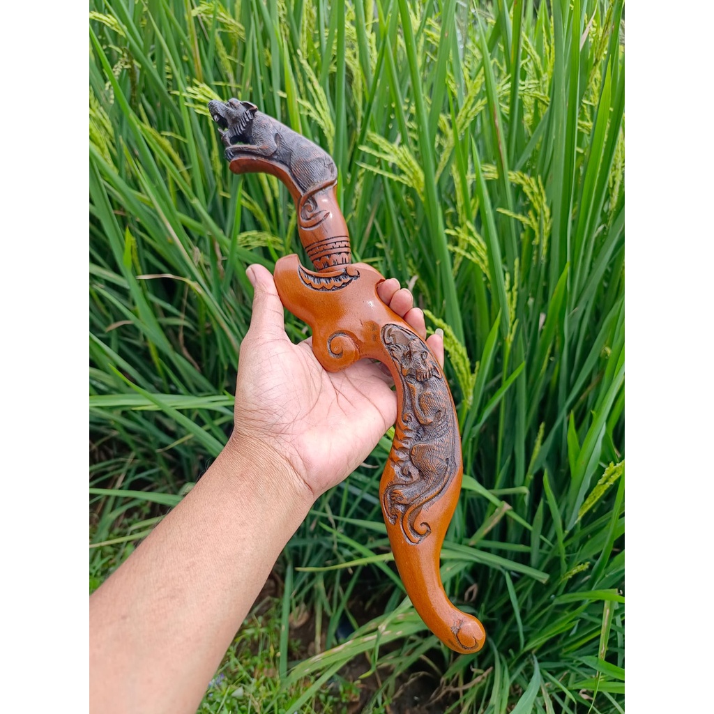 KUJANG COKLAT BILAH MOTIF PAMOR