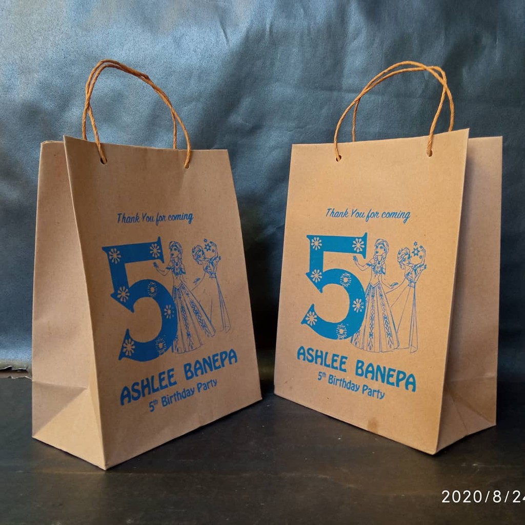

Paper Bag, Tas Kertas Craft Coklat, Sablon 15x9x21
