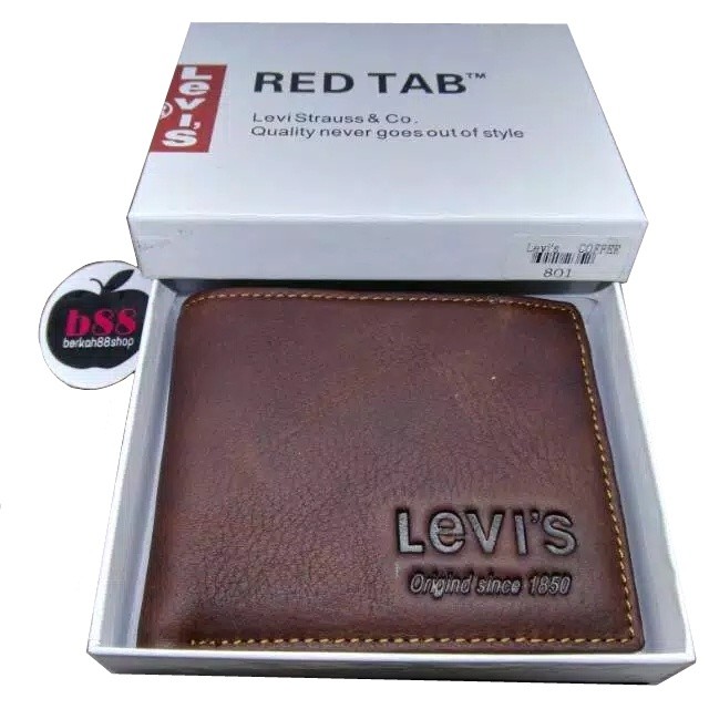 Dompet Kulit Pria Import Levis 801 Polos Lipat Original Genuine Leather DompetPria Dompetkulit