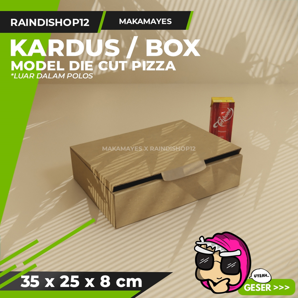 

(MIN 5 PCS) BOX 35 X 25 X 8 CM KARDUS DIE CUT PIZZA KEMASAN PACKAGING KADO