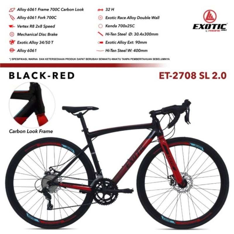 Road Bike Untuk Pemula, Pacific Exotic Bike ET 2708 SL 2.0, M