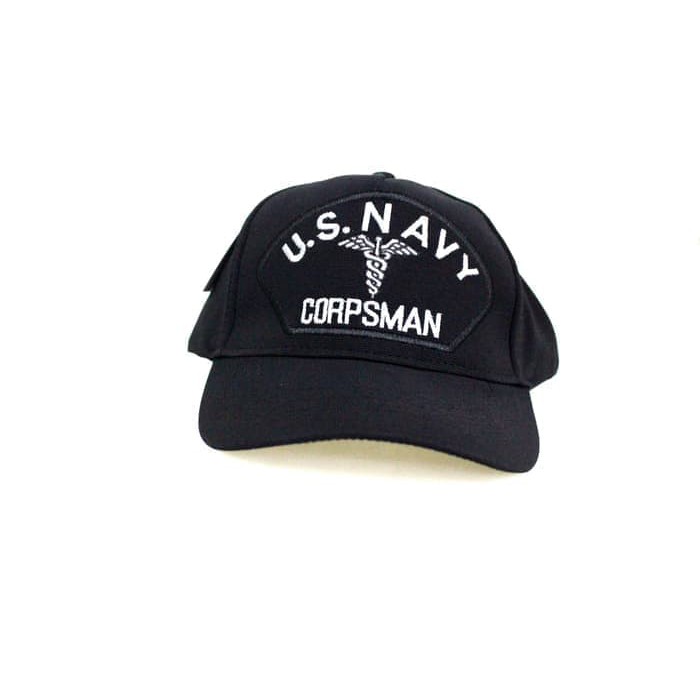 TOPI TACTICAL US NAVY CORPSMAN BLACK MILITARY CUP HAT IMPORT