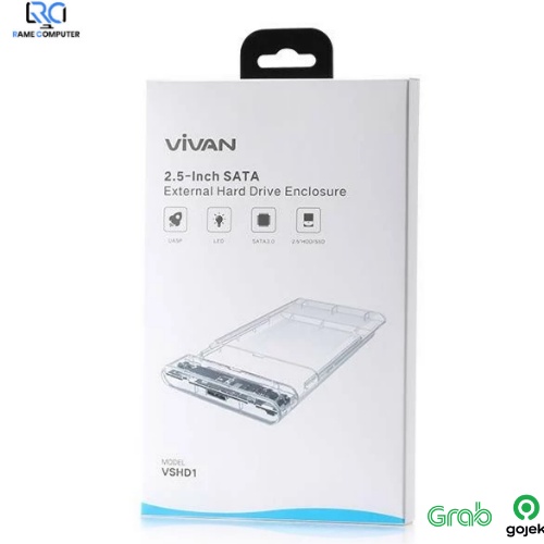 VIVAN VSHD1 U3 2.5 Inch SATA USB3.0 Enclosure Transparent