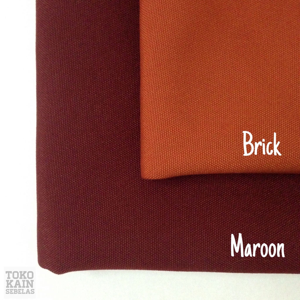 Kain canvas waterproof warna Brick Merah bata 0,5mtr