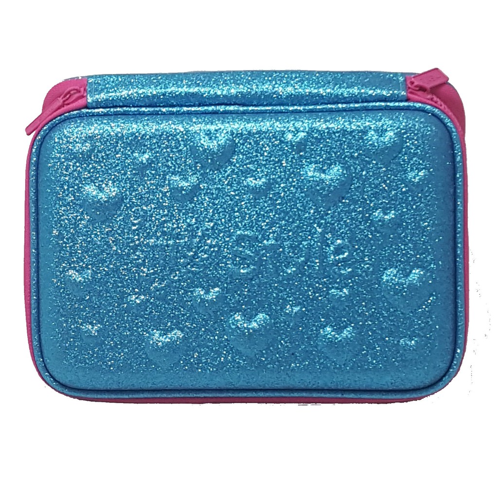 

MY STYLE TM 2130 Blue Glitter Heart Hardtop Pencil Case