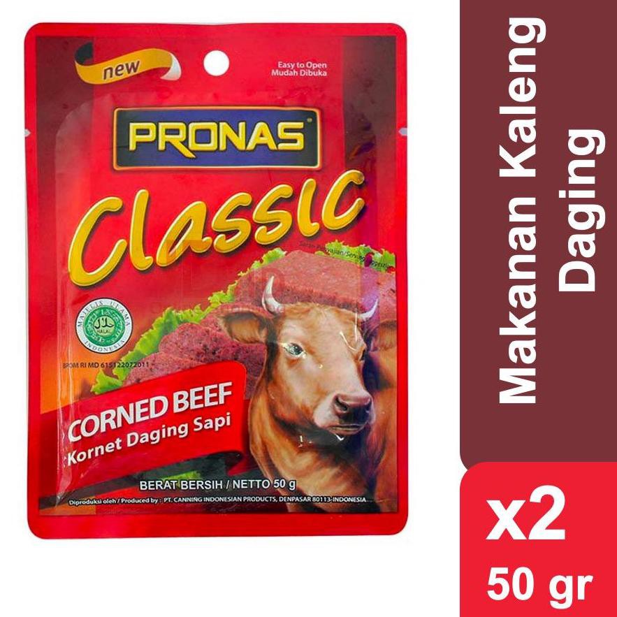 

#COD# Pronas Corned Beef Sachet 50 Gr x2