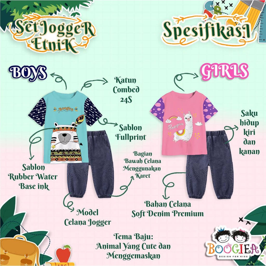 Setelan anak Set joger Etnik by Boogiea kids