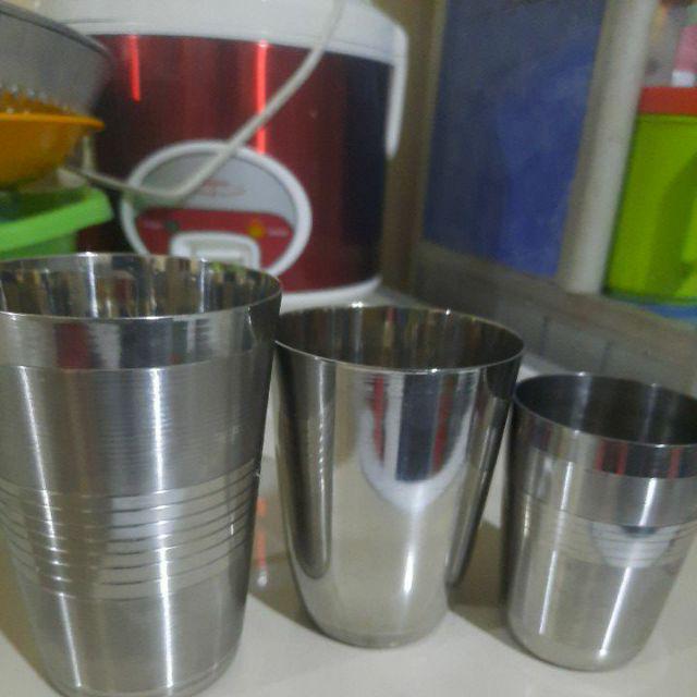 Cangkir Gelas Mug Dia. 8,2cm Air/bir/kopi/teh Stainless Premium Foodgrade Tebal
