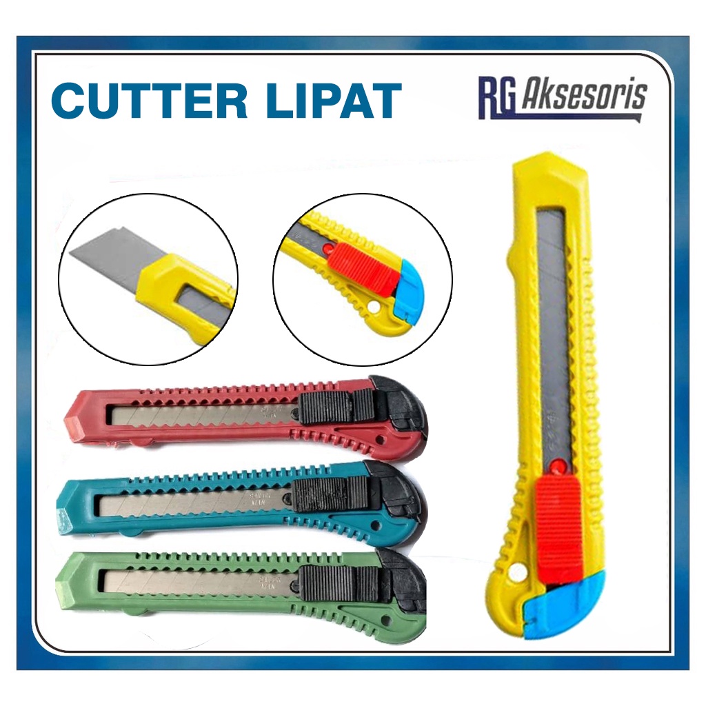 

CUTTER LIPAT MINI / CUTTER BESAR / Pisau Lipat Serbaguna