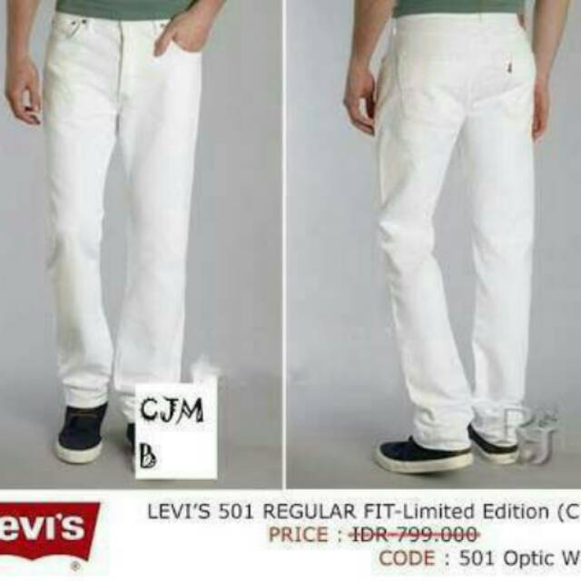  Celana  Levis  jeans standar putih  cowok Shopee Indonesia