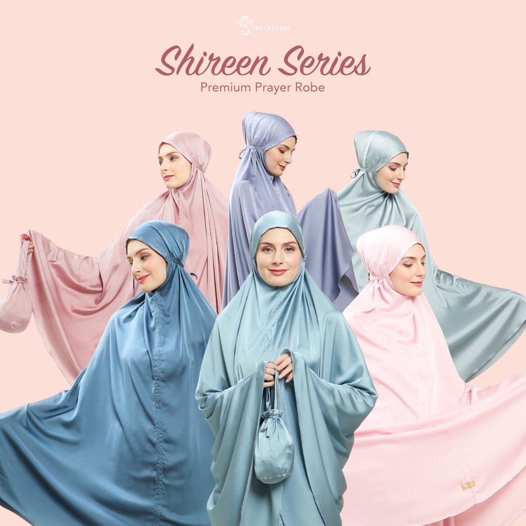 Youthscarf -  (SHIREN series) - Mukena motif - mukena  dewasa - Mukena silk premium (VOL 2)