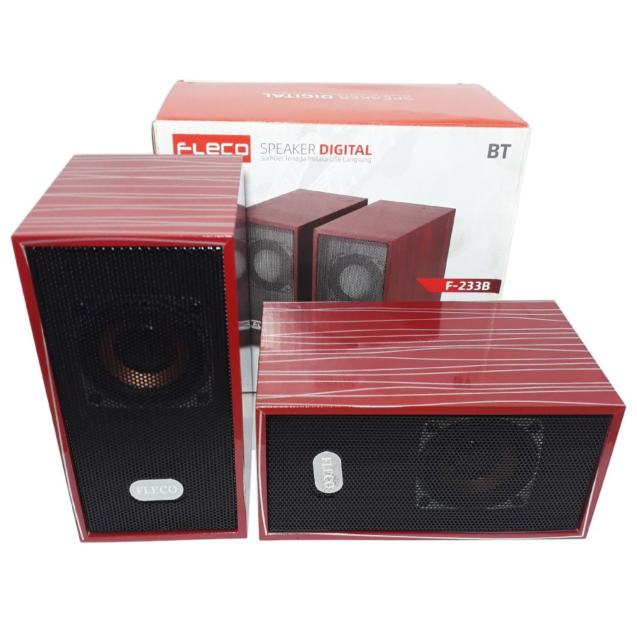 COD Speaker Bluetooth Fleco F-233B Speaker Komputer / Laptop / Handphone /USB Speaker Komputer  Fleco F-233B X-BASS