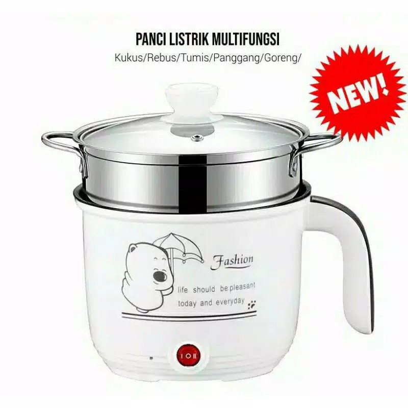 {DS} Panci Elektrik Fashion - Cooking Pot Steamer Multifungsi