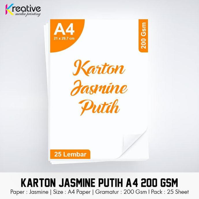 

IPROMOl Kertas JASMINE Putih (A4 / 200 gsm / 1 pack = 25 lbr)