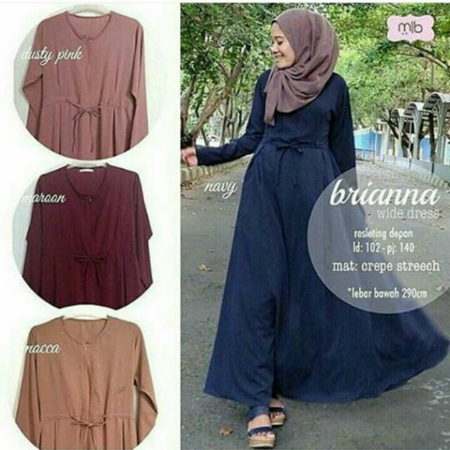 Brianna Wide Dress/ Pakaian Wanita Harga Murah/ Baju murah