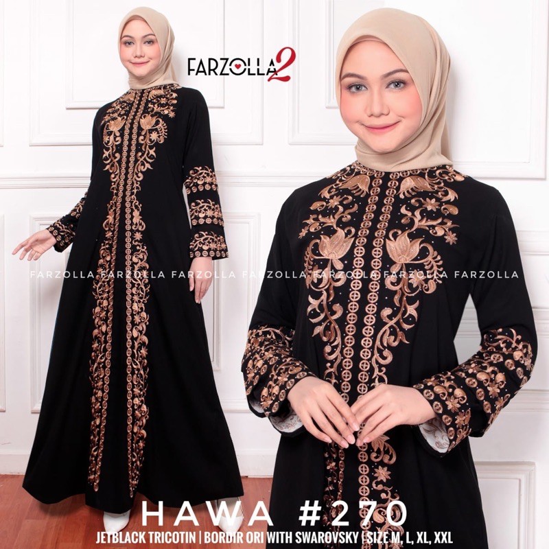 Abaya Turkey | Hawa #270 | Busana Arab Muslimah Original by Farzolla