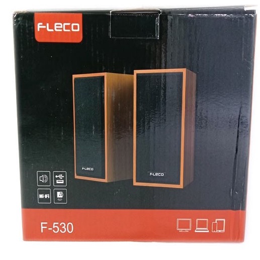 Speaker  Fleco F-530 Suara Jelas Dan Extra Bass Buat Komputer/Laptop/TV/Handphone