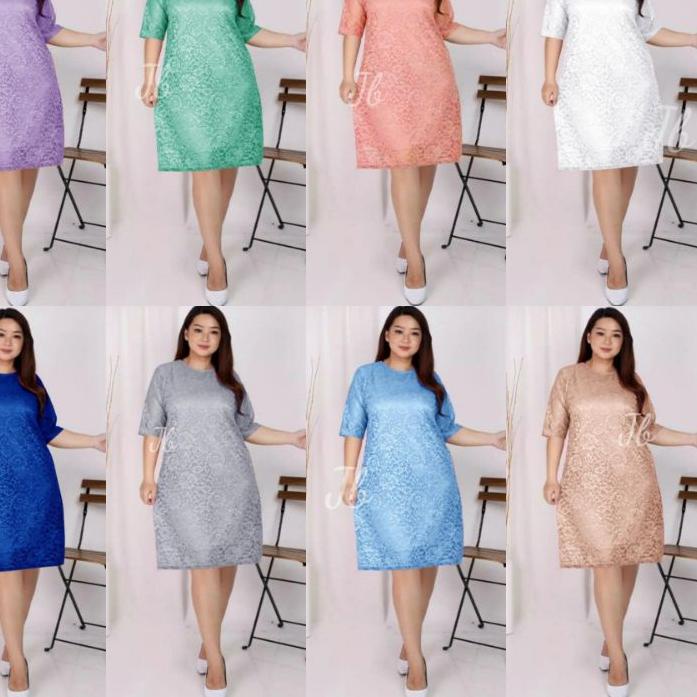 ✥ DRESS BRUKAT JUMBO / DRESS XXXL / Dress Cintya - 17/ CHYNTIA BRUKAT /DRESS NATAL UKURAN BESAR / DR