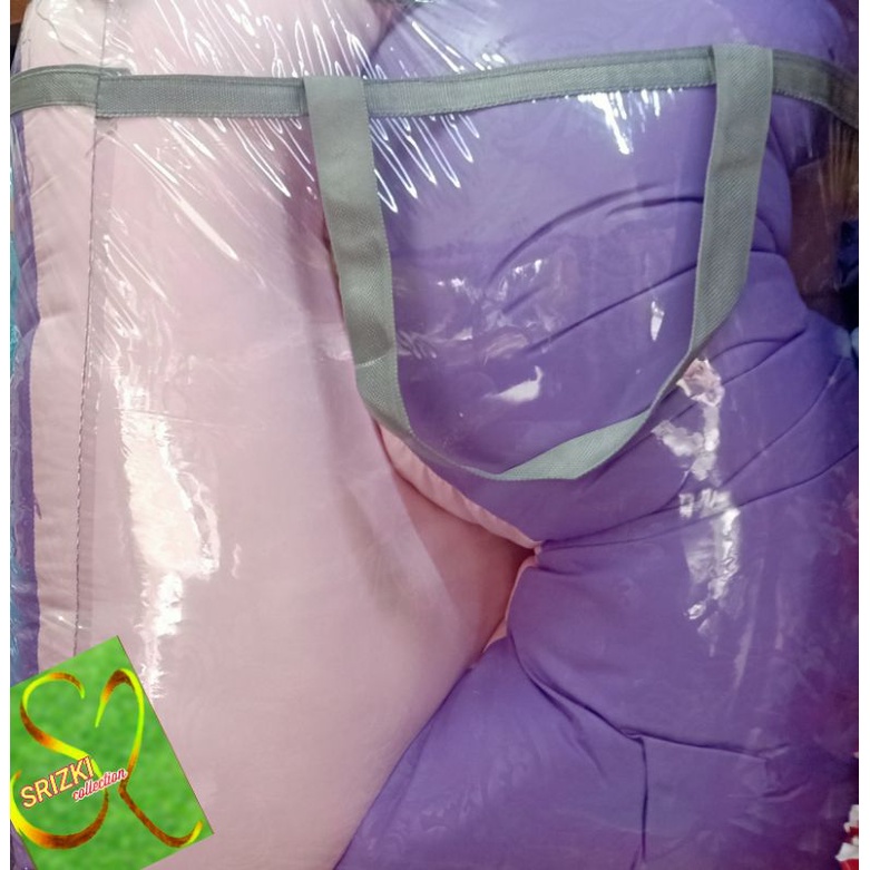 tas bed cover doble single /tas plastik untuk bantal hamil dan menyusui / sofa bayi /bedcover/sprei/ tas selimut/tas babynest atau kasur bayi