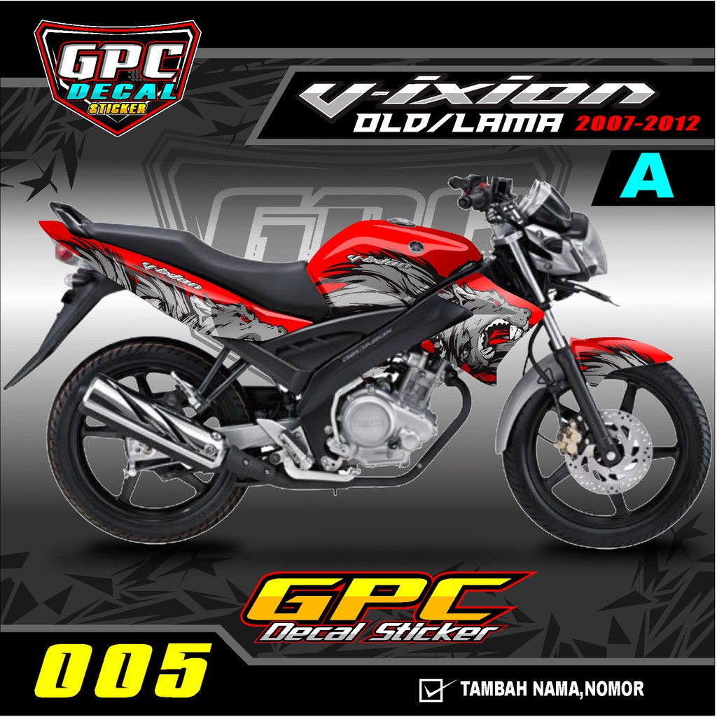 Decal Sticker Variasi Fullbody Vixion Old 005 - Dekal Stiker Vixion Old Desain Wolf GPC