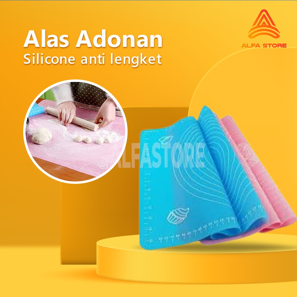 Alas Silikon Adonan Kue Silicone Anti Lengket Baking Mat Pastry Big size