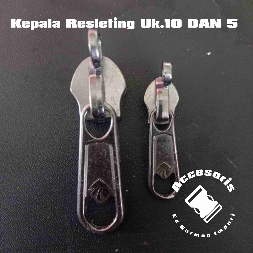 Kepala Resleting koper Tanduk No 5 dan no 10  eagle creek Nikel Ada Lubang Gembok