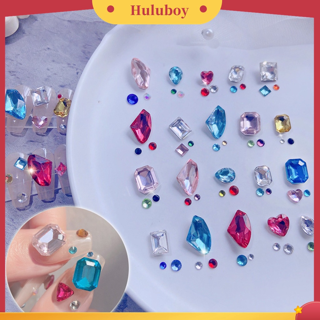 Huluboy Huluboy♡ Berlian Imitasi Bentuk Hati Untuk Dekorasi Nail Art