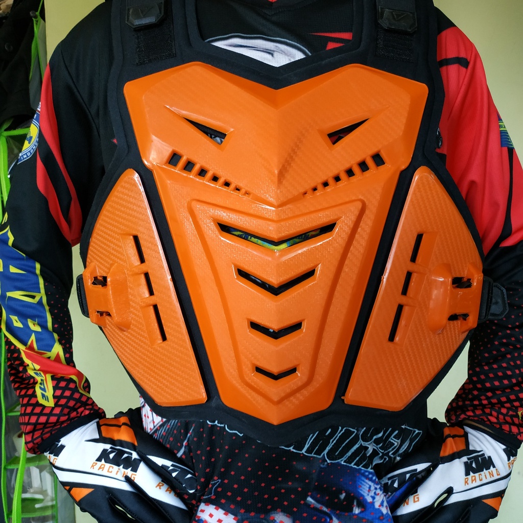 body protector cross  bisa cod body protektor trail OFFROAD motor cross acerbys pelindung badan ORANGE