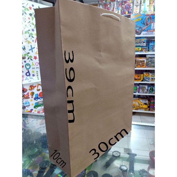 

paper bag coklat / paper bag polos XL 1pak isi 12