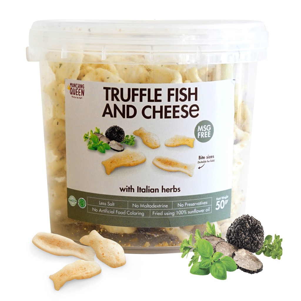 Munching Queen, Truffle Fish and Cheese with Italian Herbs 70gr NO MSG