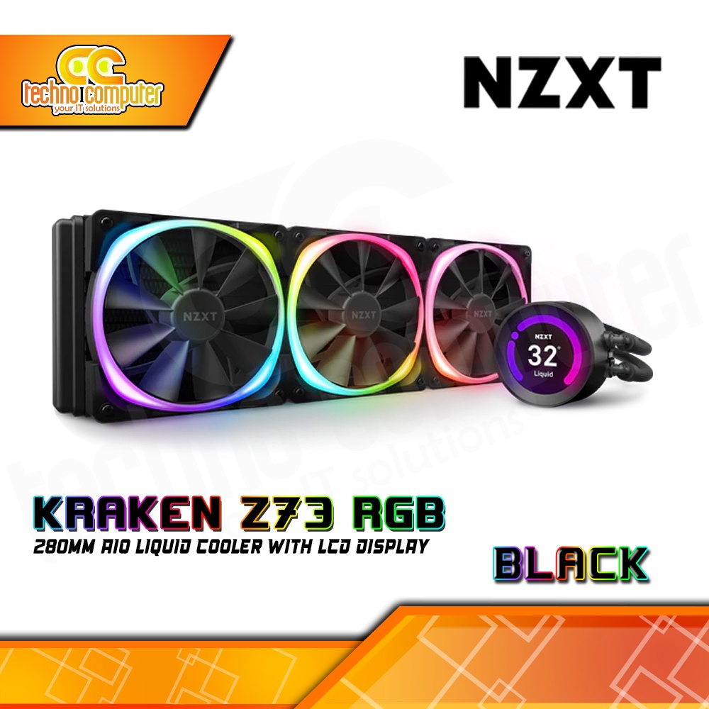 CPU COOLER NZXT KRAKEN Z73 RGB with LCD Display Black - 360mm AIO Liquid Cooler