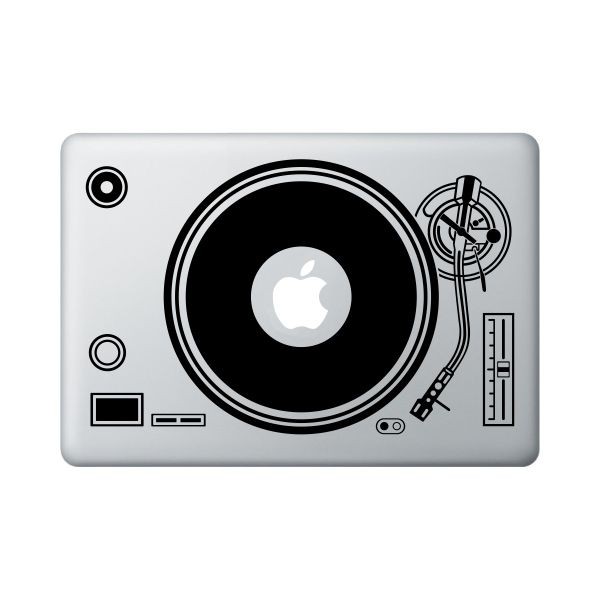 Sticker Laptop Apple Macbook 13' Decal - DJ Turntable