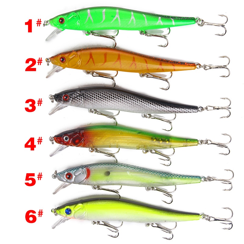 6 Colors Top Water Lure Spinner Bait Minnow Lure Fishing Bait 15g/11.5cm Floating Lure