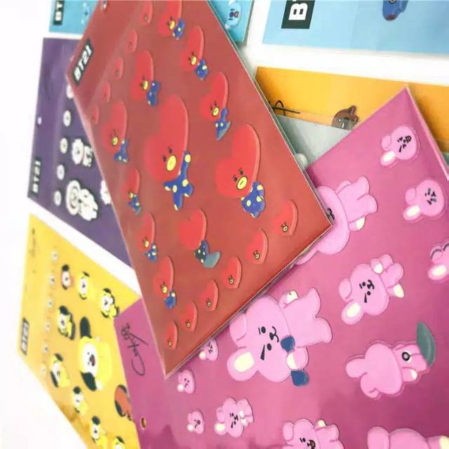 

[PROMO] STICKER BT21 STIKER TIMBUL PREMIUM 3D STICKERS BTS TATA CHOKKY RJ