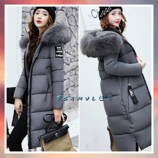 READY INDONESIA HOMME FEMME PADDING DOWN LONG COAT WINDPROOF WOMAN JAKET PANJANG WANITA MUSIM DINGIN