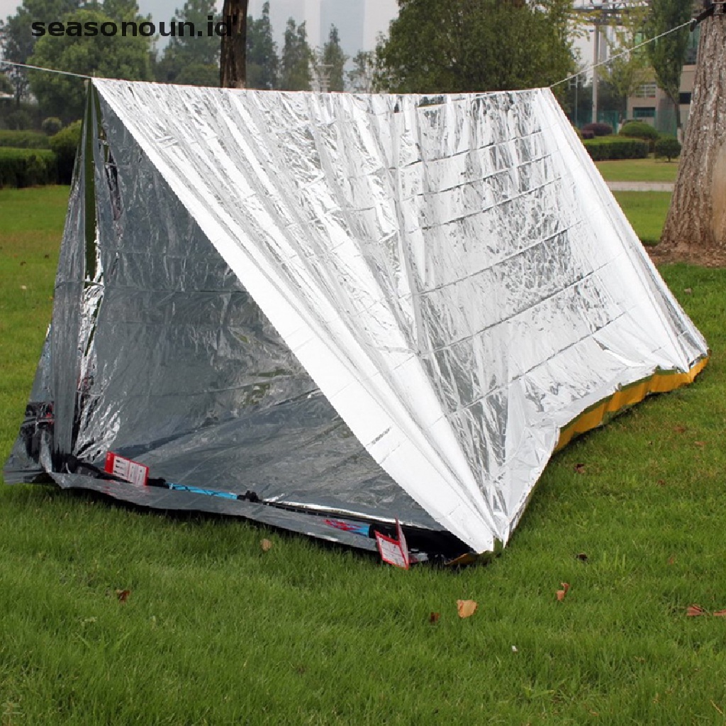 (seasonoun) Tenda Darurat Lipat Anti Air Untuk Survival / Hiking / Camping / Outdoor