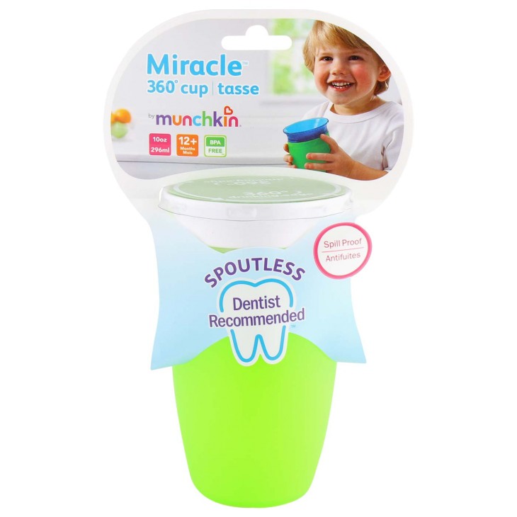 Munchkin Miracle 360 Cup Tasse No Spill Botol Minum Anak Balita - Green