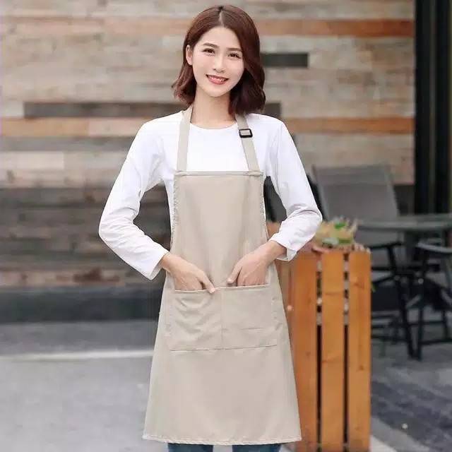 Celemek apron murah bahan drill