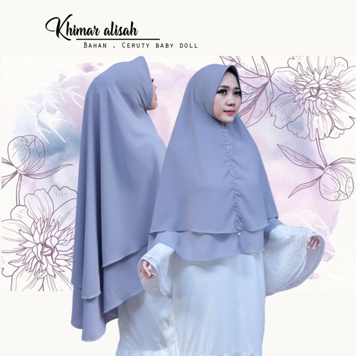 KHIMAR ALISAH SYARI 2 LAYER CERUTY JILBAB SYARI 2 LAYER KERUDUNG MURAH KUDUNG MUSLIMAH DISKON HALUS