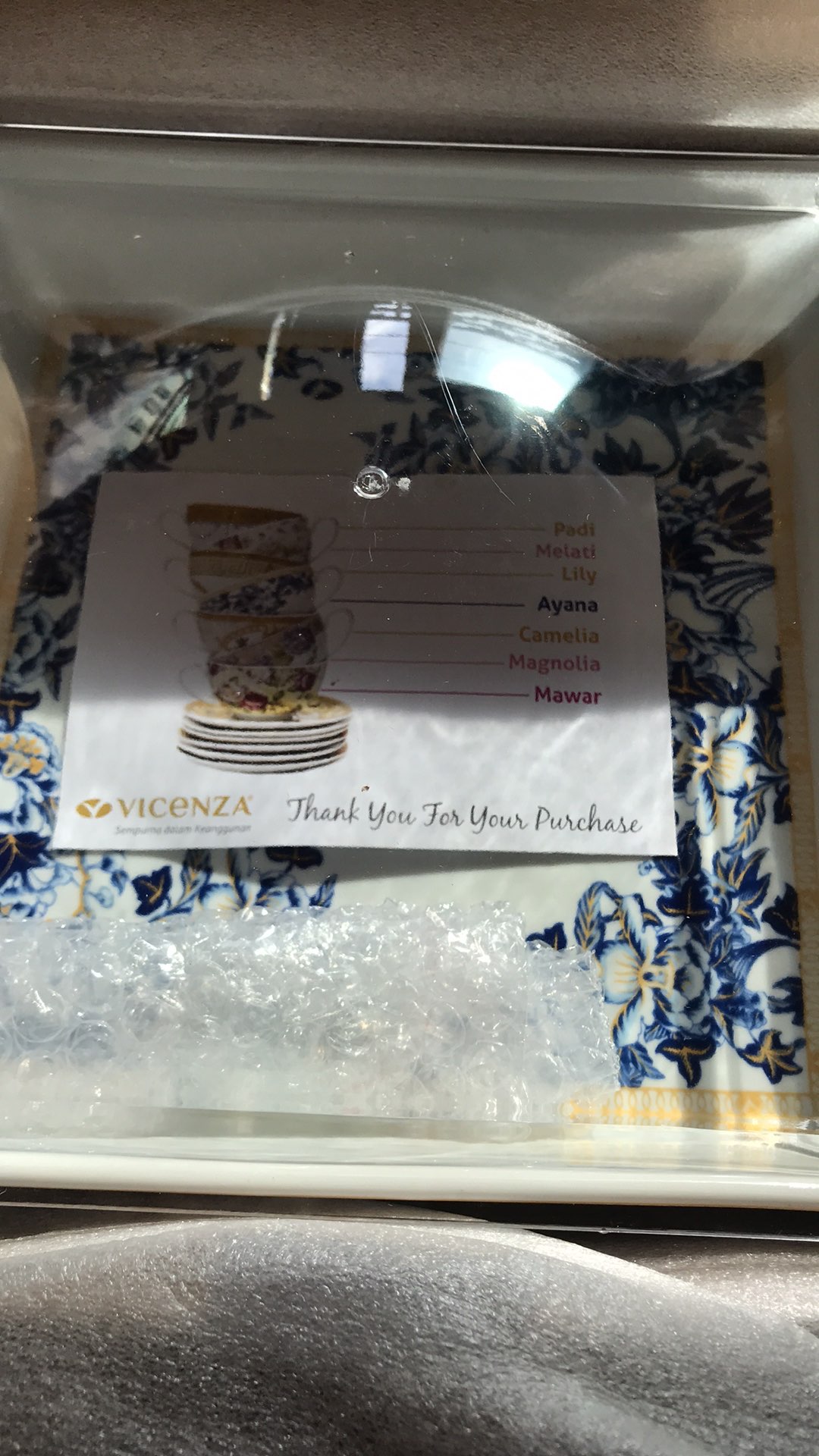 Vicenza Square Cake Plate Tempat Kue Roti Pa137 Motif