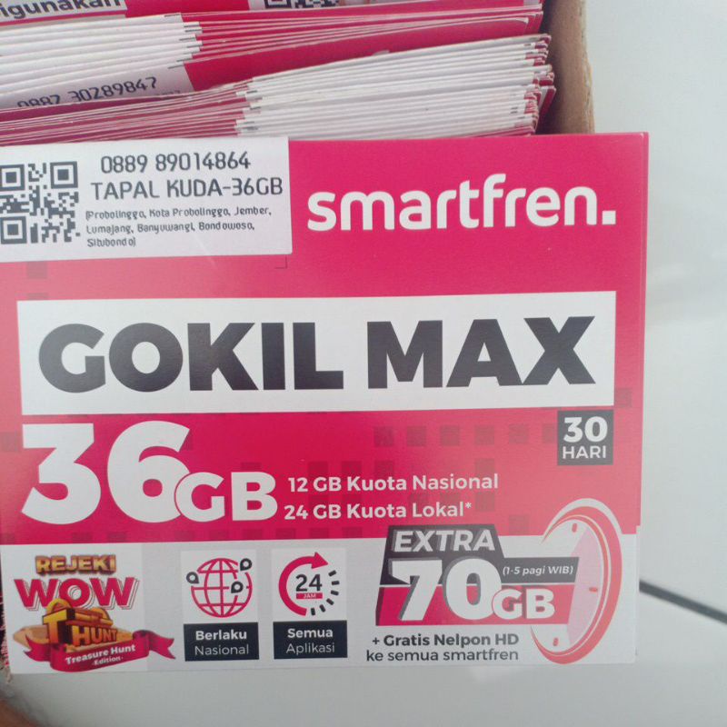 Perdana Smartfren 36gb Gokil Max