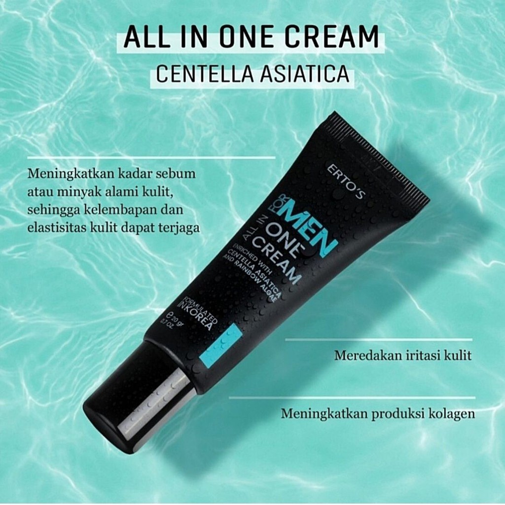 ERTOS ALL IN ONE CREAM FOR MEN KRIM PEMUTIH WAJAH PRIA SKINCARE ORIGINAL BPOM