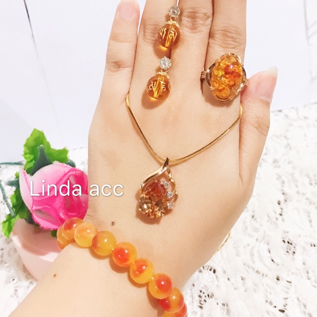 set giok warna kuning gelang karet giok 88