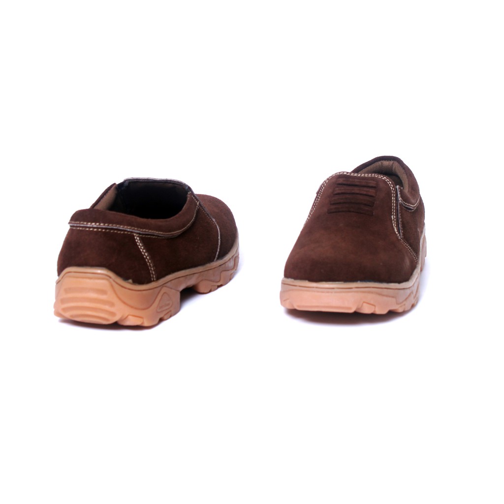 Sepatu Kasual Pria Kulit Asli Rasheda 017 Slip On Big Size